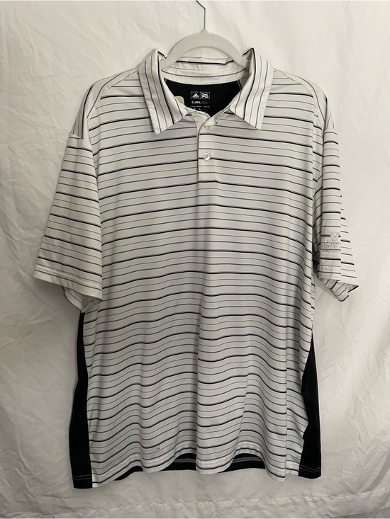 adidas Other - adidas White Polo with Thin Black Stripes